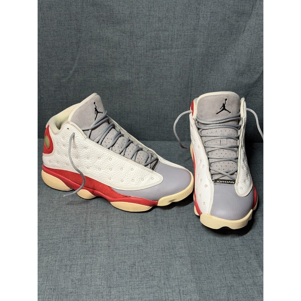 Air Jordan 13 Grey Toe Retro Size 8.5 Mens White Red Sneakers 2014 414571-126